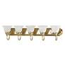 3_Belmont 5-Light 8.5-in Antique Brass Bell Vanity Light more views