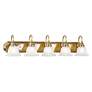 4_Belmont 5-Light 8.5-in Antique Brass Bell Vanity Light more views