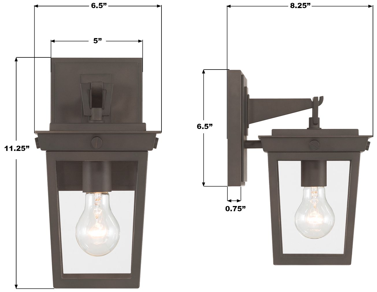 Image 7 Belmont 6.5'' Twilight Bronze Outdoor Sconce more views