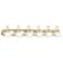 Belmont 6-Light 8.5-in Polished Brass/Chrome Bell Vanity Light