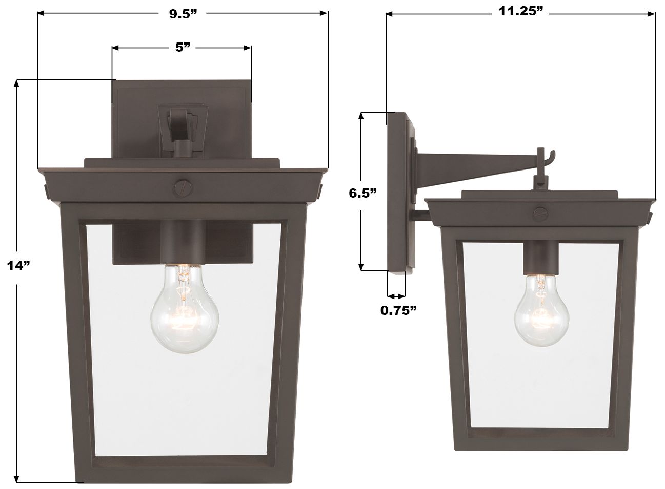 Image 7 Belmont 9.5'' Twilight Bronze Outdoor Sconce more views