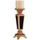 Belmont Black and Gold 10 3/4" High Pillar Candle Holder