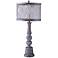 Belmont Gunmetal Table Lamp with Metal Wire Mesh Shade