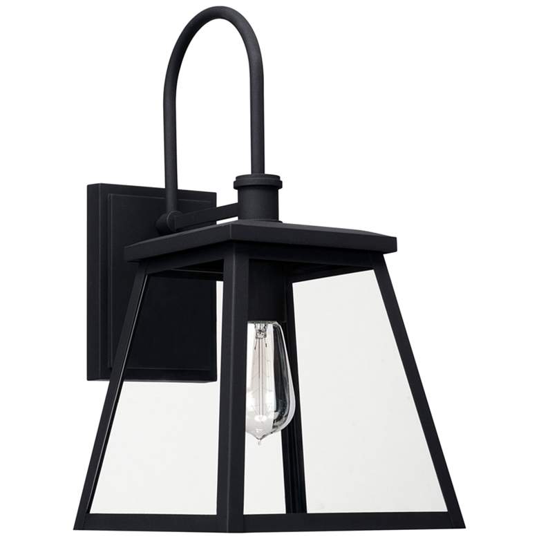 Image 2 Belmore 18 1/4" High Black Downbridge Outdoor Wall Light