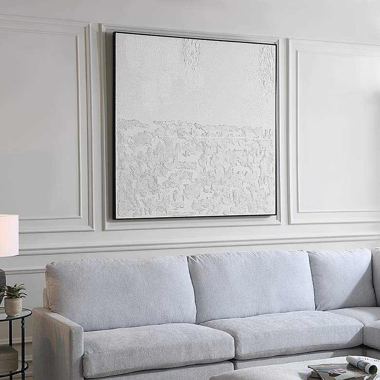 Image 3 Below The Surface 60" Square White Framed Canvas Wall Art more views