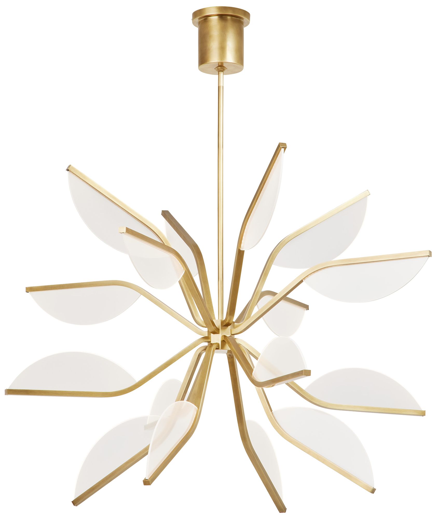 Image 2 Belterra 38 1/4" Wide Natural Brass LED Chandelier