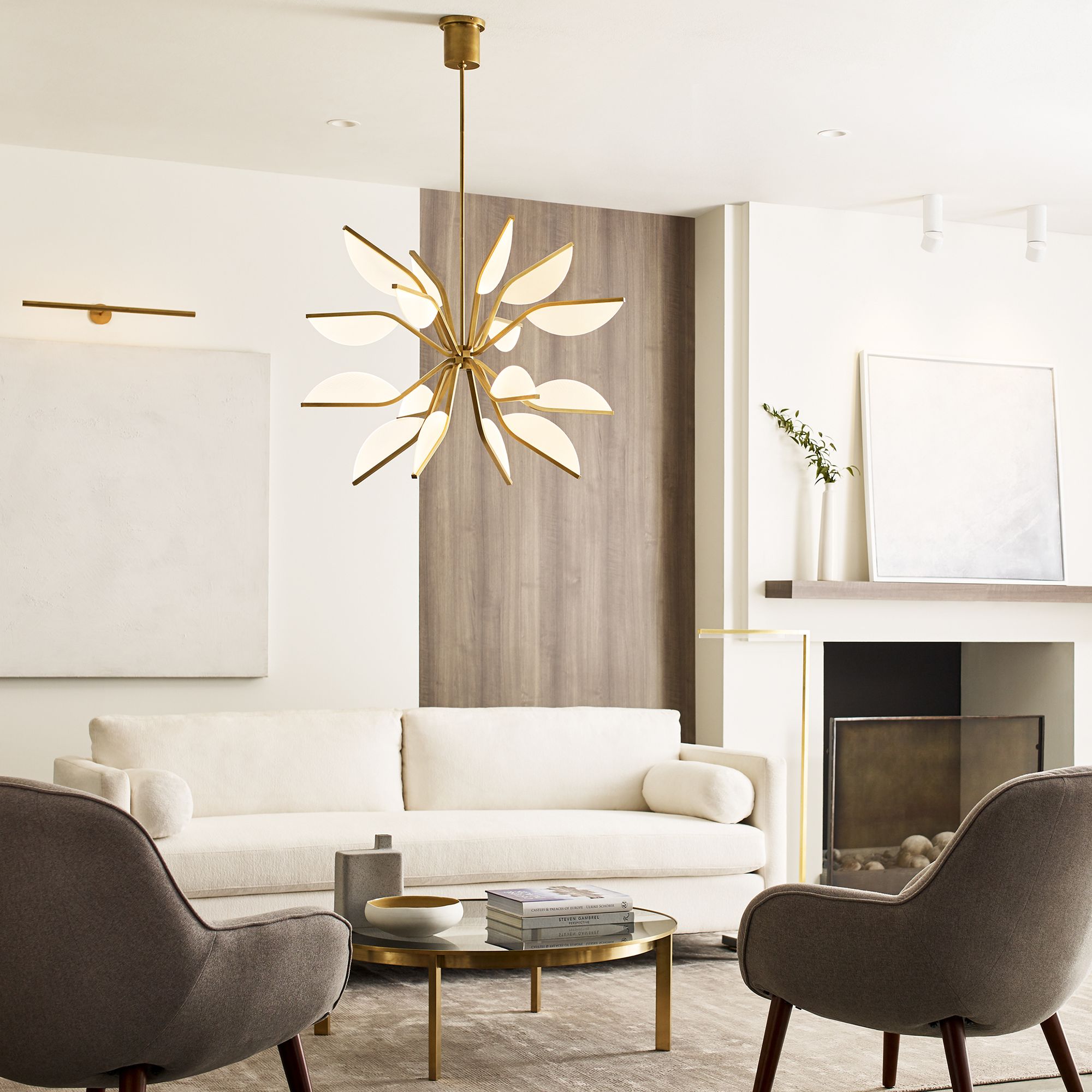 Image 3 Belterra 38 1/4" Wide Natural Brass LED Chandelier more views