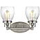 Belton 10 3/4" High Brushed Nickel 2-Light Wall Sconce