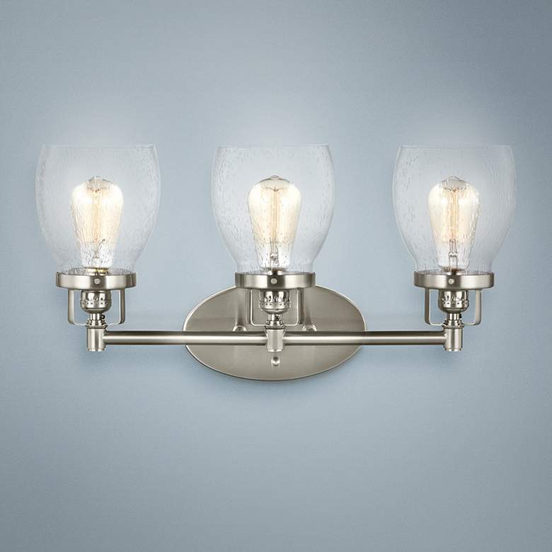 Image 1 Belton 21" Wide Brushed Nickel 3-Light Bath Light