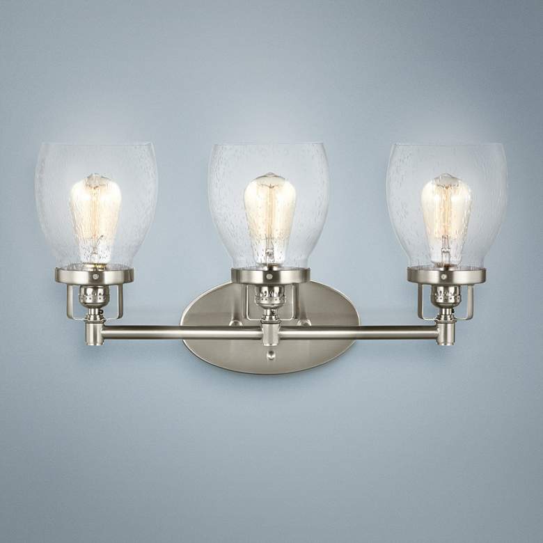 Image 1 Belton 21 inch Wide Brushed Nickel 3-Light Bath Light