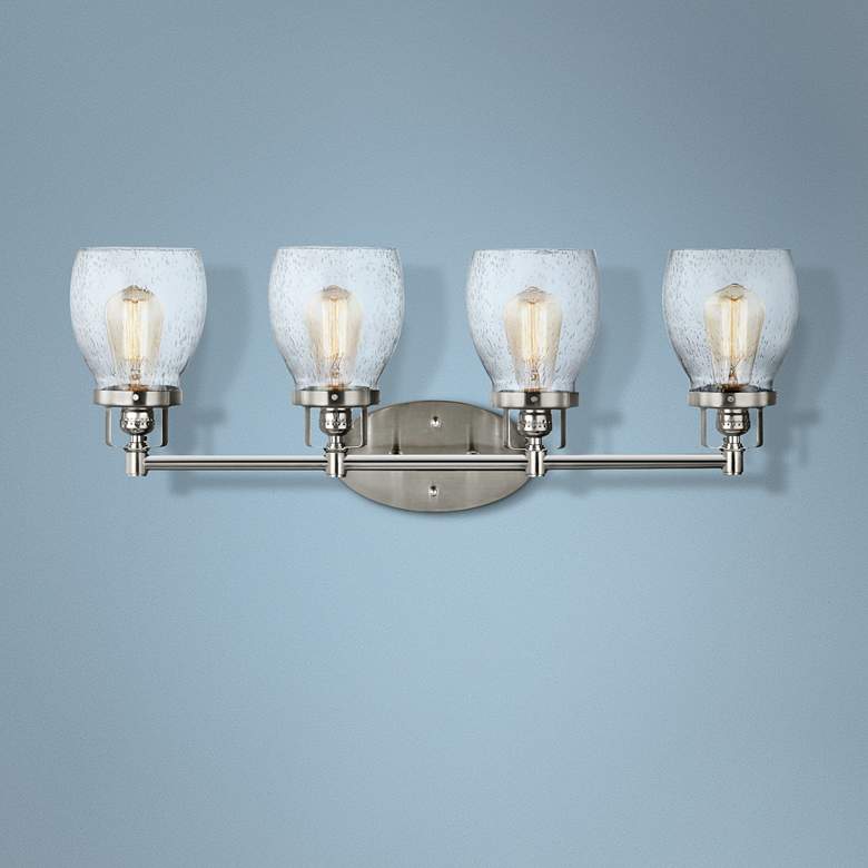 Image 1 Belton 28 3/4 inch Wide Brushed Nickel 4-Light Bath Light