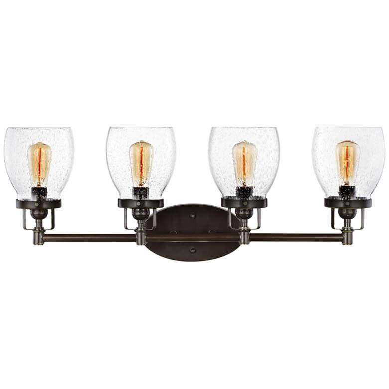 Image 1 Belton 28 3/4 inch Wide Heirloom Bronze 4-Light Bath Light