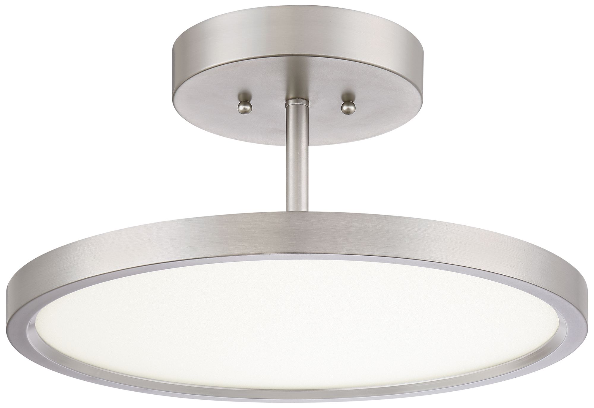 Image Beltway 15-in W BN LED Semi-Flush Mount