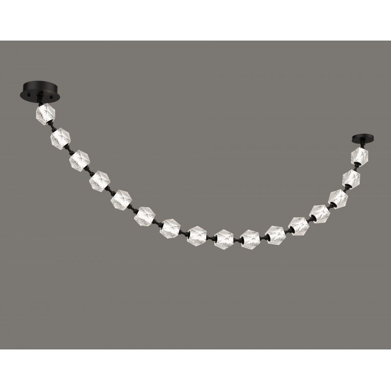 Image 4 Beluga 16-Light 112"L LED Pendant in Black/Textured Acrylic more views