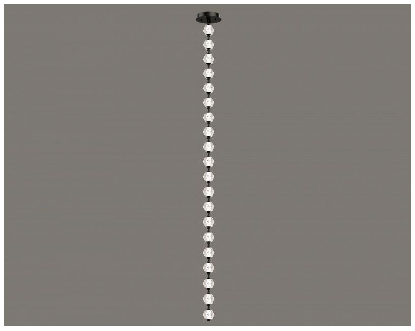 Image 5 Beluga 20-Lt 140"L LED Strand Chandelier Black/Textured Acrylic more views