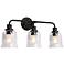 Belye 3-Light Black Bathroom Vanity Light