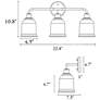 4_Belye 3-Light Black Bathroom Vanity Light more views
