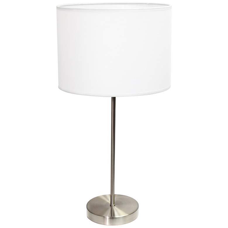 Image 2 Ben 23 inch High Brushed Steel Accent Table Lamp