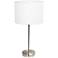 Ben 23" High Brushed Steel Accent Table Lamp