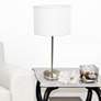 Ben 23" High Brushed Steel Accent Table Lamp