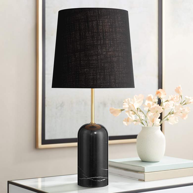 Image 1 Ben 25" High Black Marble Table Lamp