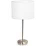 Ben Brushed Steel Accent Table Lamp