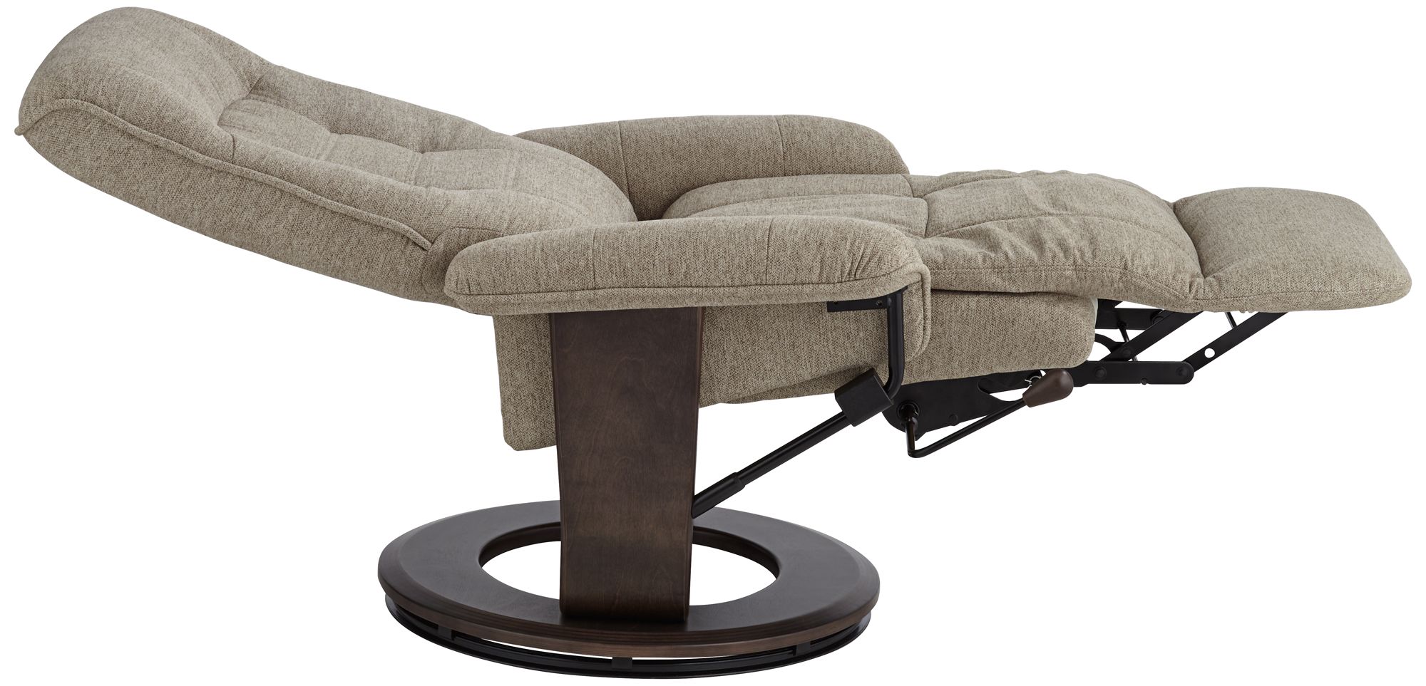 BenchMaster Annika Chestnut Fabric Adjustable Swivel Recliner