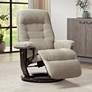 BenchMaster Annika Chestnut Fabric Adjustable Swivel Recliner