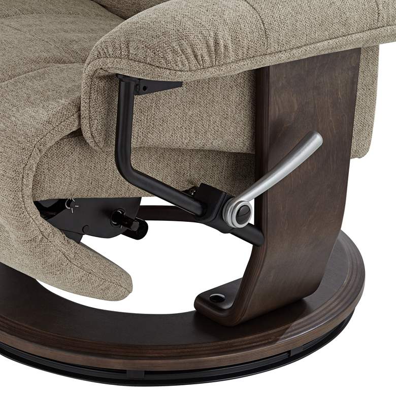 Image 6 BenchMaster Annika Chestnut Fabric Adjustable Swivel Recliner more views
