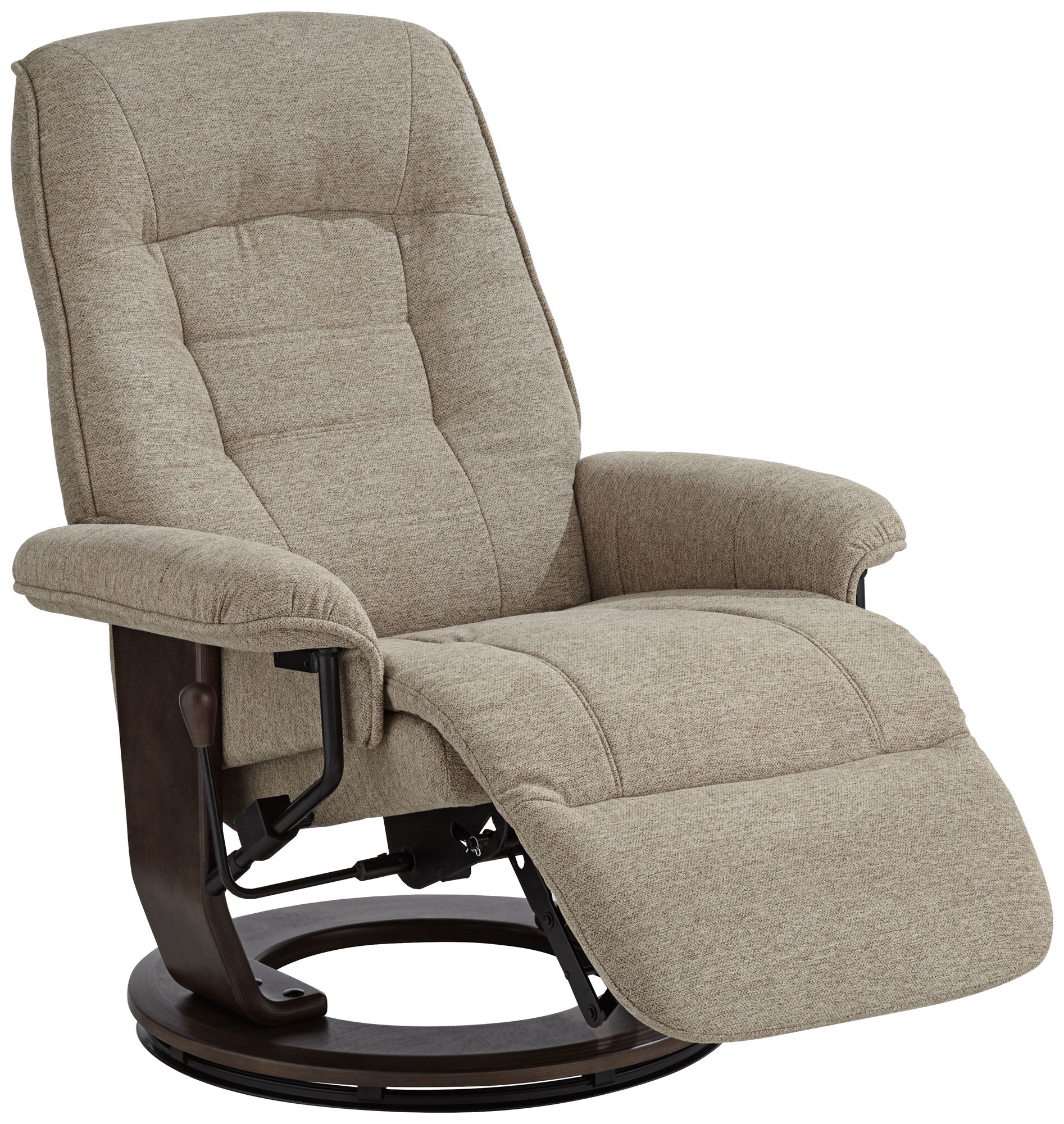 BenchMaster Annika Chestnut Fabric Adjustable Swivel Recliner