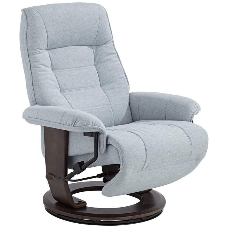 Image 2 BenchMaster Annika Sky Blue Fabric Adjustable Swivel Recliner