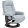 BenchMaster Annika Sky Blue Fabric Adjustable Swivel Recliner