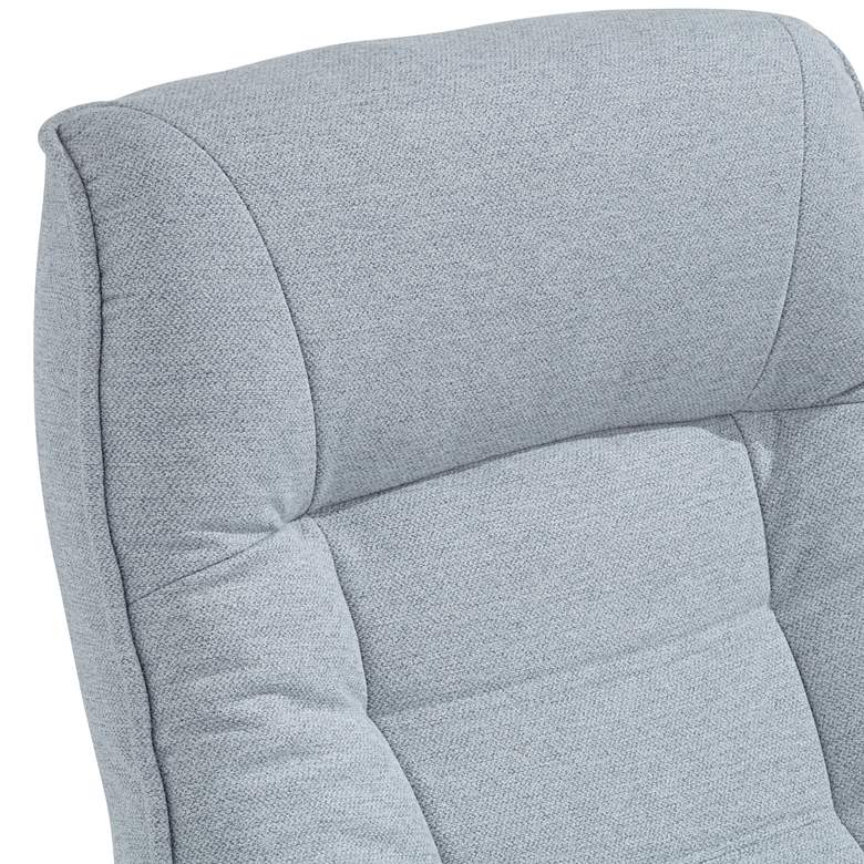 Image 3 BenchMaster Annika Sky Blue Fabric Adjustable Swivel Recliner more views