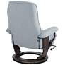 BenchMaster Annika Sky Blue Fabric Adjustable Swivel Recliner