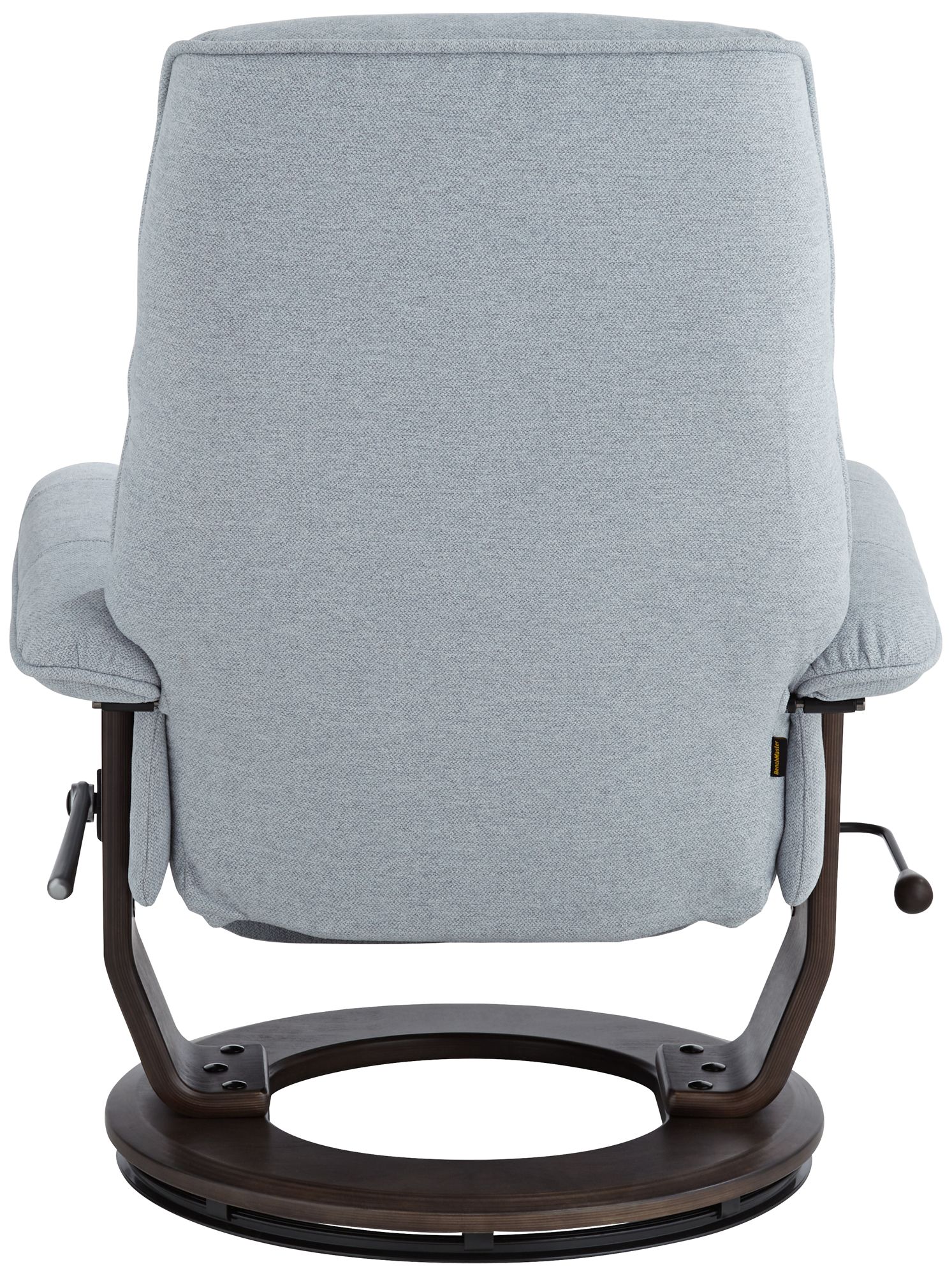 BenchMaster Annika Sky Blue Fabric Adjustable Swivel Recliner