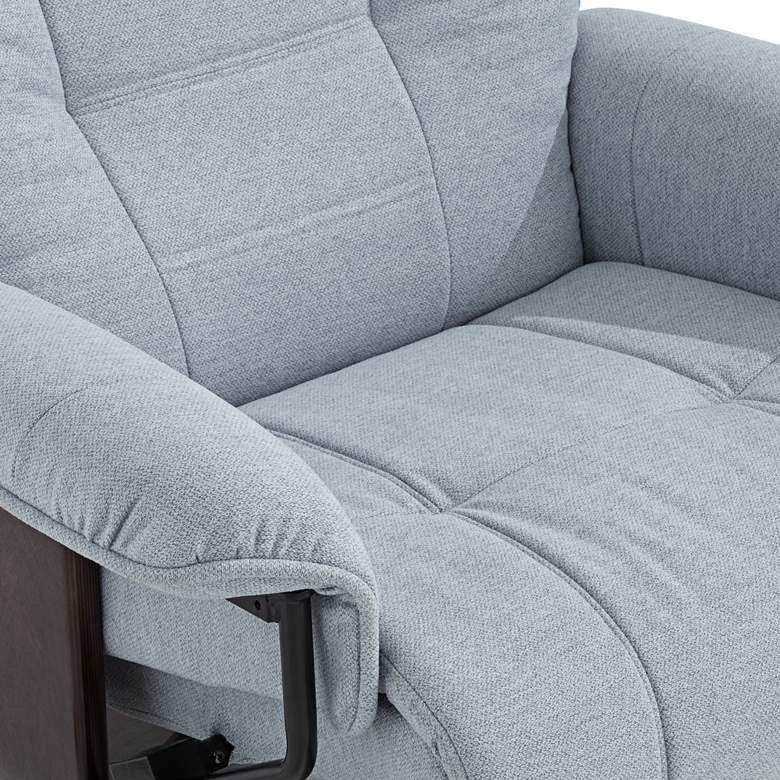 Image 4 BenchMaster Annika Sky Blue Fabric Adjustable Swivel Recliner more views