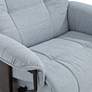 4_BenchMaster Annika Sky Blue Fabric Adjustable Swivel Recliner more views