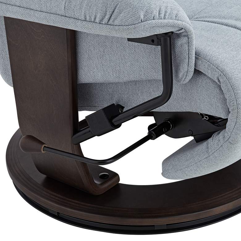 Image 5 BenchMaster Annika Sky Blue Fabric Adjustable Swivel Recliner more views