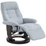 BenchMaster Annika Sky Blue Fabric Adjustable Swivel Recliner