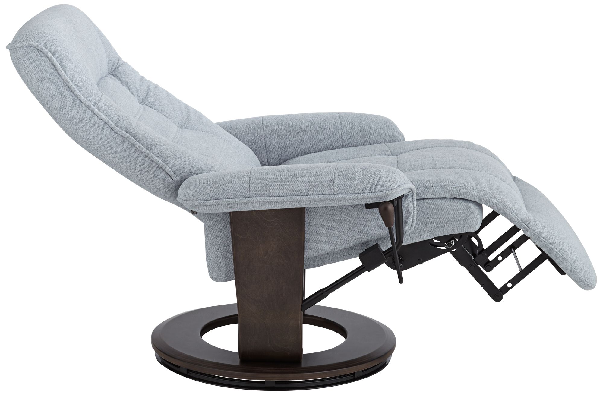 BenchMaster Annika Sky Blue Fabric Adjustable Swivel Recliner