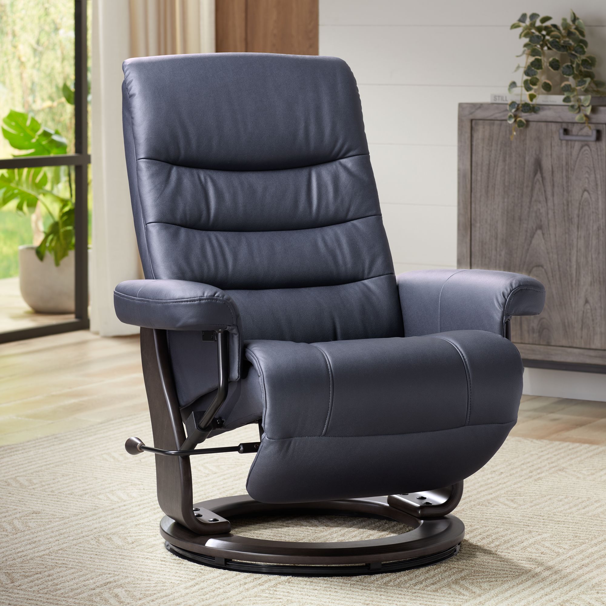 Swivel recliner blue sales