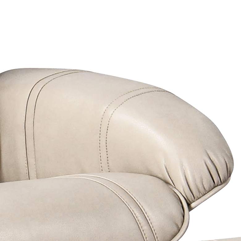 Image 7 BenchMaster Newport 30" Wide Taupe Swivel Recliner and Slanted Ottoman more views