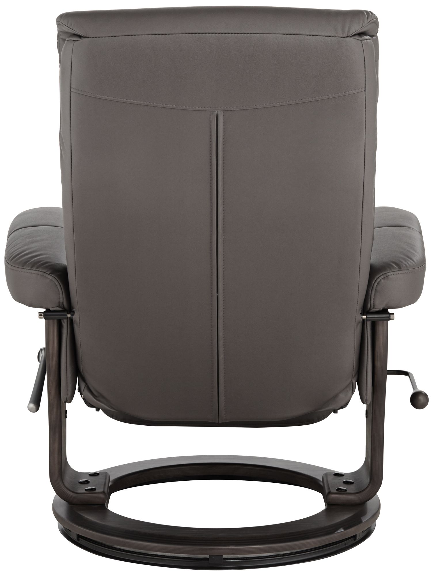 BenchMaster Peregrine 31" Wide Charcoal Faux Leather Swivel Recliner in scene