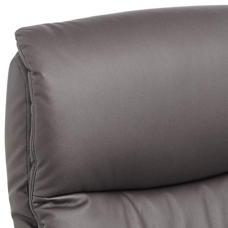 Image 5 BenchMaster Peregrine 31" Wide Charcoal Faux Leather Swivel Recliner more views