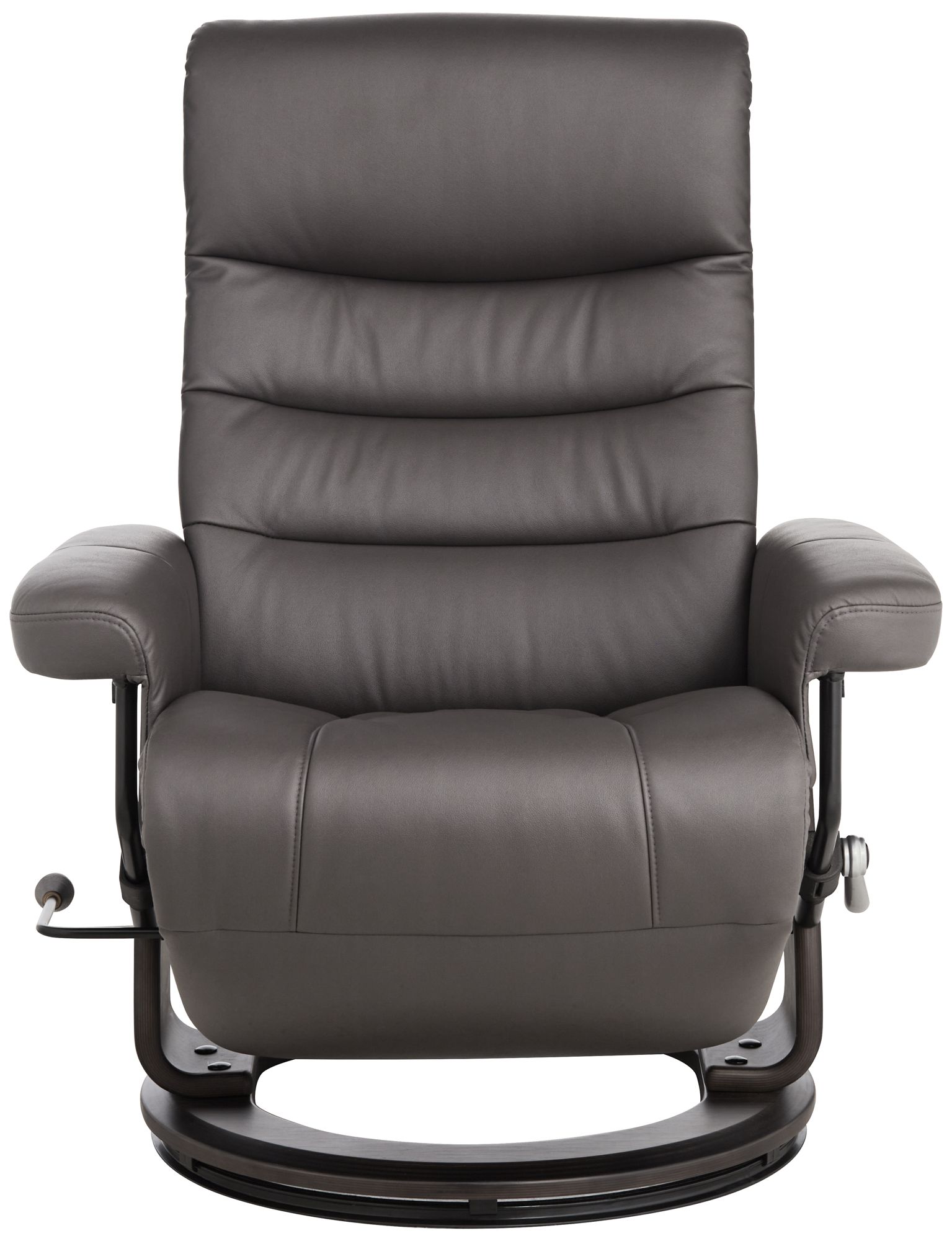 BenchMaster Peregrine 31" Wide Charcoal Faux Leather Swivel Recliner in scene