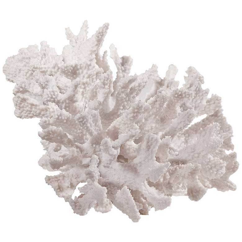 Image 1 Bendara White 9 1/2 inch Wide Faux Coral Sculpture