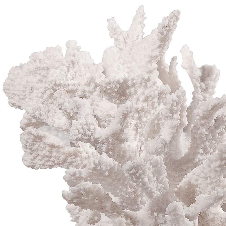 Image 2 Bendara White 9 1/2" Wide Faux Coral Sculpture more views