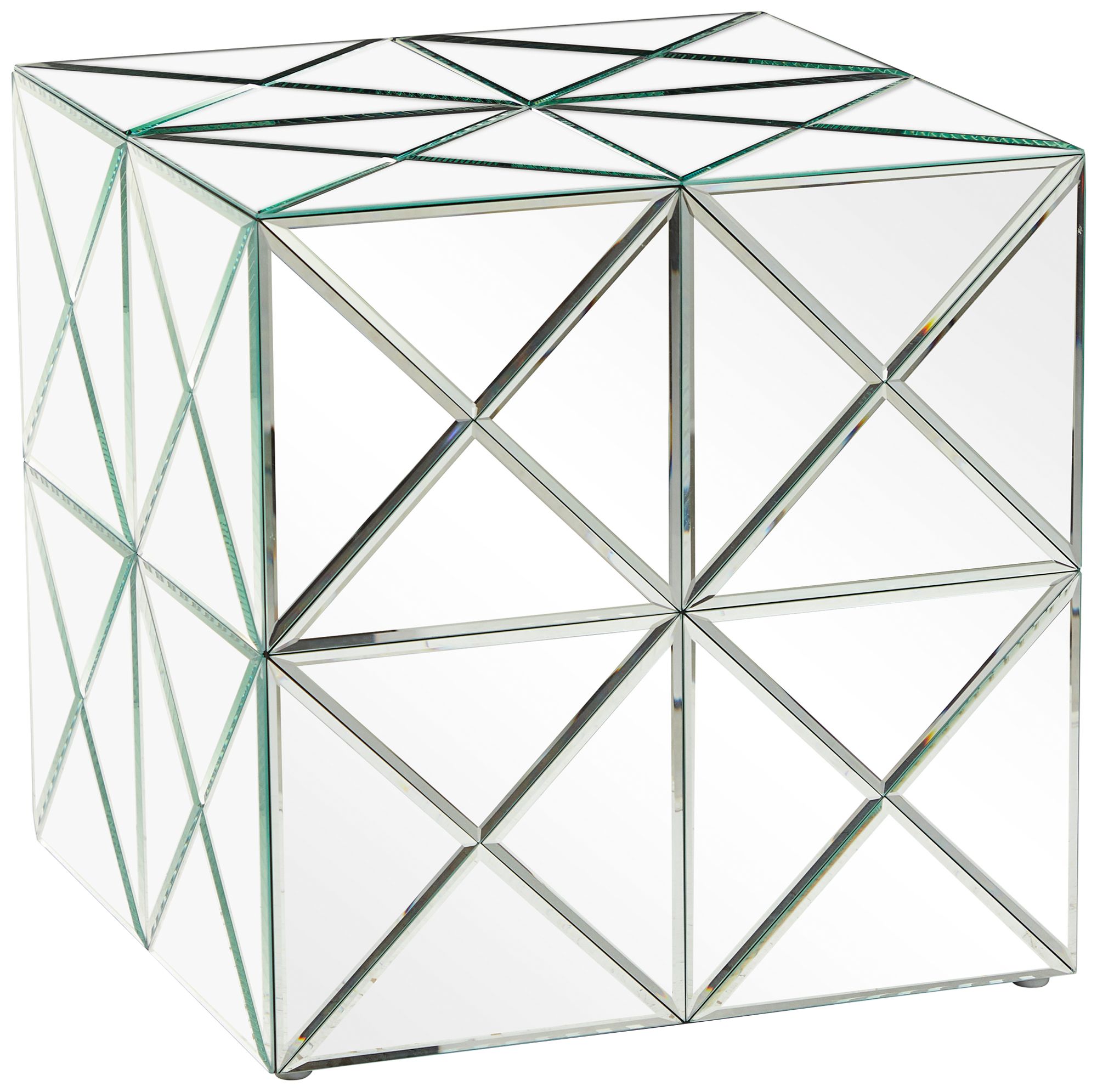 Image 2 Bender 17 3/4" Wide Silver Mirrored Square Accent End Table