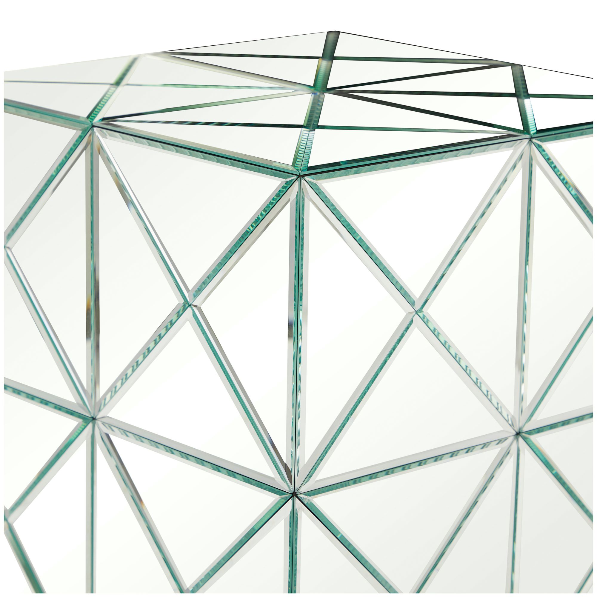 Image 3 Bender 17 3/4" Wide Silver Mirrored Square Accent End Table more views