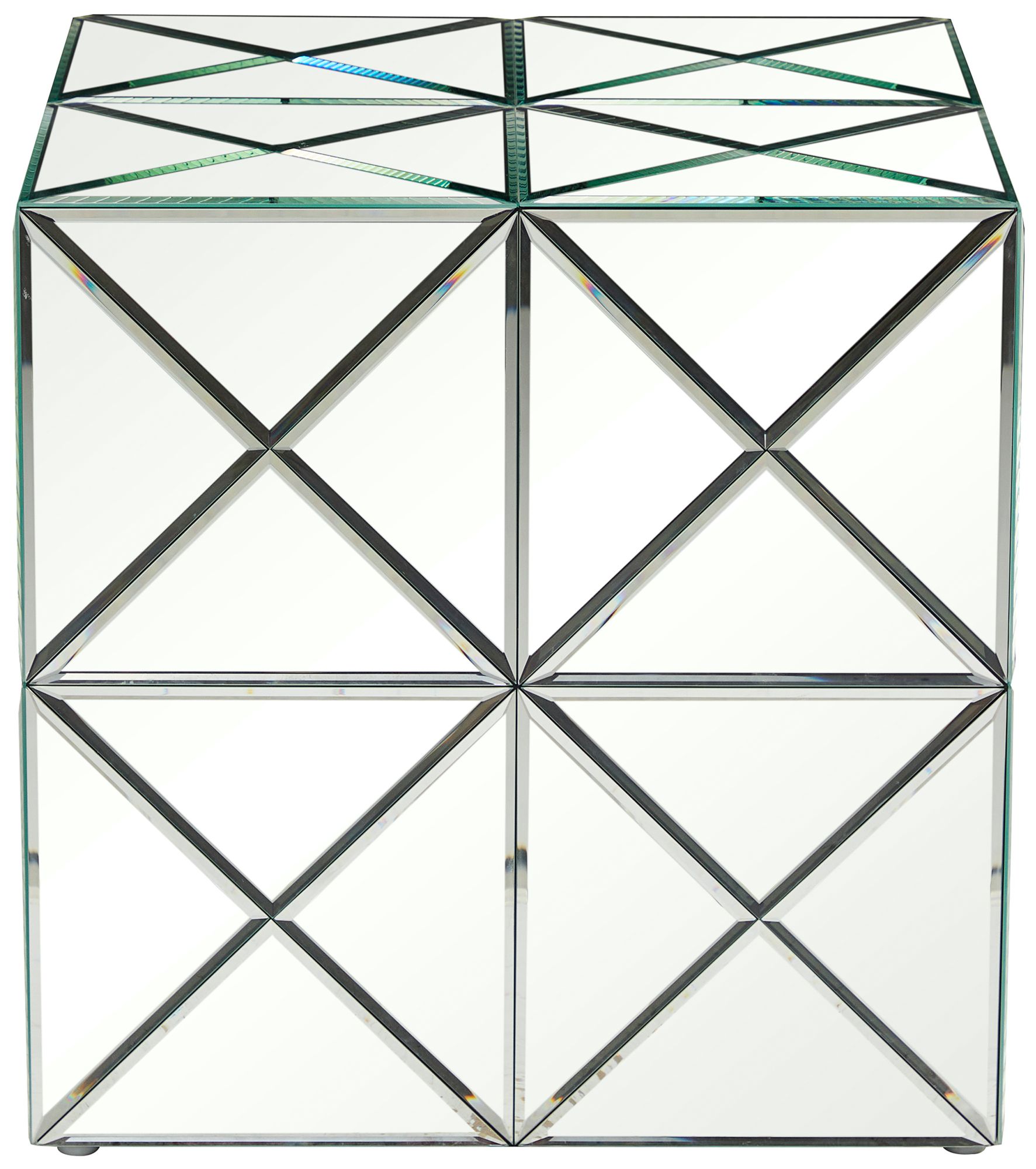 Image 4 Bender 17 3/4" Wide Silver Mirrored Square Accent End Table more views